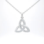 Trinity Knot Necklace Embellished with Crystals