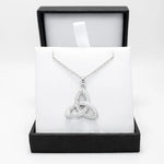 Trinity Knot Necklace Embellished with Crystals