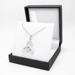 Trinity Knot Necklace Embellished with Crystals