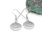 Celtic Spiral Drop Earrings in Sterling Silver
