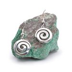 Celtic Spiral Drop Earrings in Sterling Silver