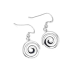 Celtic Spiral Drop Earrings in Sterling Silver