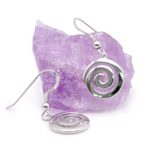 Celtic Spiral Drop Earrings in Sterling Silver