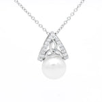 Silver Trinity Knot Pearl Pendant