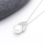 Silver Trinity Knot Pearl Pendant