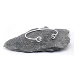 Silver Claddagh Bangle With Crystals