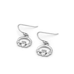 Silver Claddagh Drop Earrings