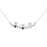 Family Birthstone Claddagh Trinity Knot Pendant