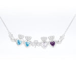Family Birthstone Claddagh Shamrock Pendant