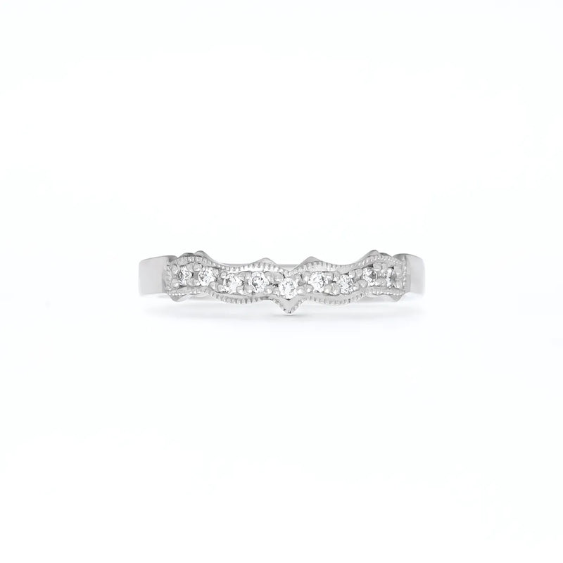 Claddagh Wedding Ring Set Adorned With Heartshaped Gemstone And Diamonds