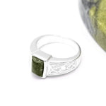Connemara Marble Sterling Silver Celtic Knot Ring