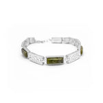 Connemara Marble Sterling Silver Celtic Knot Bracelet