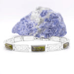 Connemara Marble Sterling Silver Celtic Knot Bracelet