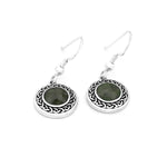 Connemara Marble Celtic Knot Pendant and Drop Earrings Gift Set