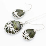 Connemara Marble Claddagh Pendant And Earrings Gift Set