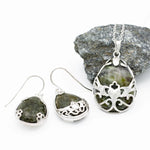 Connemara Marble Claddagh Pendant And Earrings Gift Set