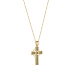 Connemara Marble Gold Celtic Cross Necklace