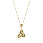 Connemara Marble Gold Trinity Knot Necklace