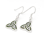 Connemara Marble Silver Trinity Knot Drop Earrings