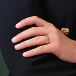 Ladies Emerald and Diamond Claddagh Ring
