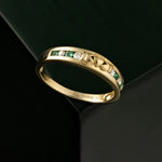 Ladies Emerald and Diamond Claddagh Ring