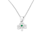 Emerald and Diamond Shamrock Necklace