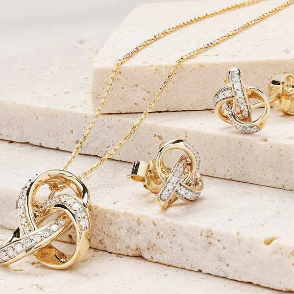 Diamond Studded Celtic Knot Pendant