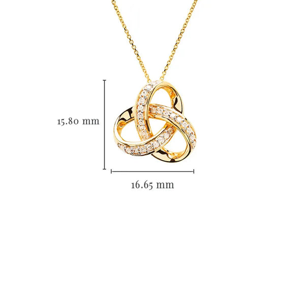 Diamond Studded Celtic Knot Pendant