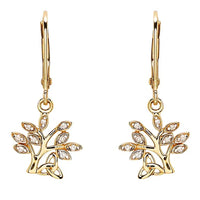 Diamond Tree of Life Earrings
