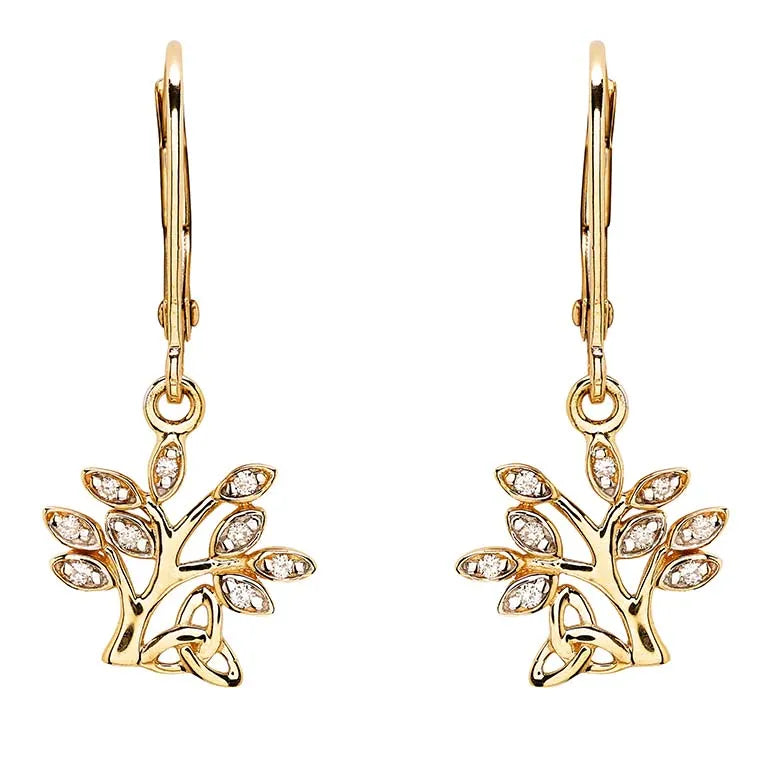 Diamond Tree of Life Earrings