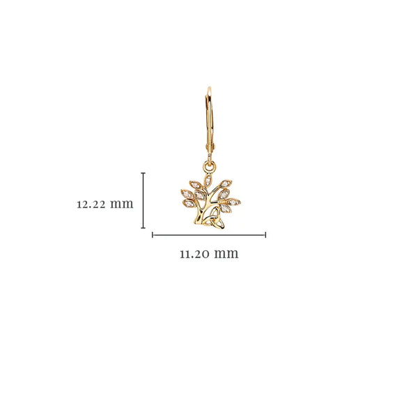 Diamond Tree of Life Earrings