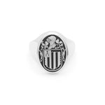 Mens Family Crest Signet Ring