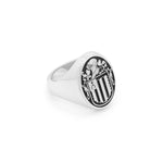 Mens Family Crest Signet Ring