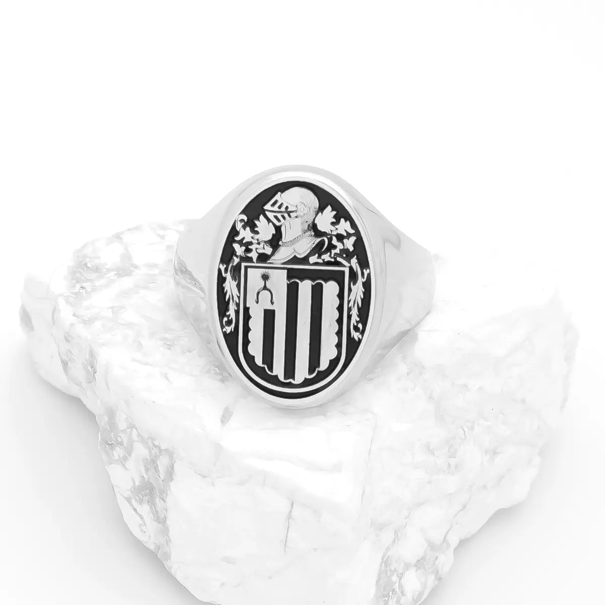 Mens Family Crest Signet Ring – view 4