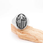 Mens Family Crest Signet Ring