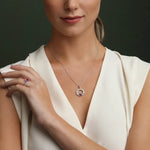 Sterling Silver Claddagh Birthstone Necklace