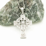 Filigree Celtic Cross Pendant in Sterling Silver