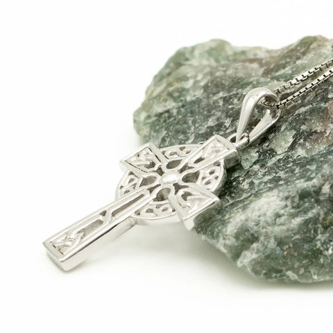 Filigree Celtic Cross Pendant in Sterling Silver