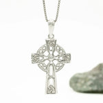 Filigree Celtic Cross Pendant in Sterling Silver
