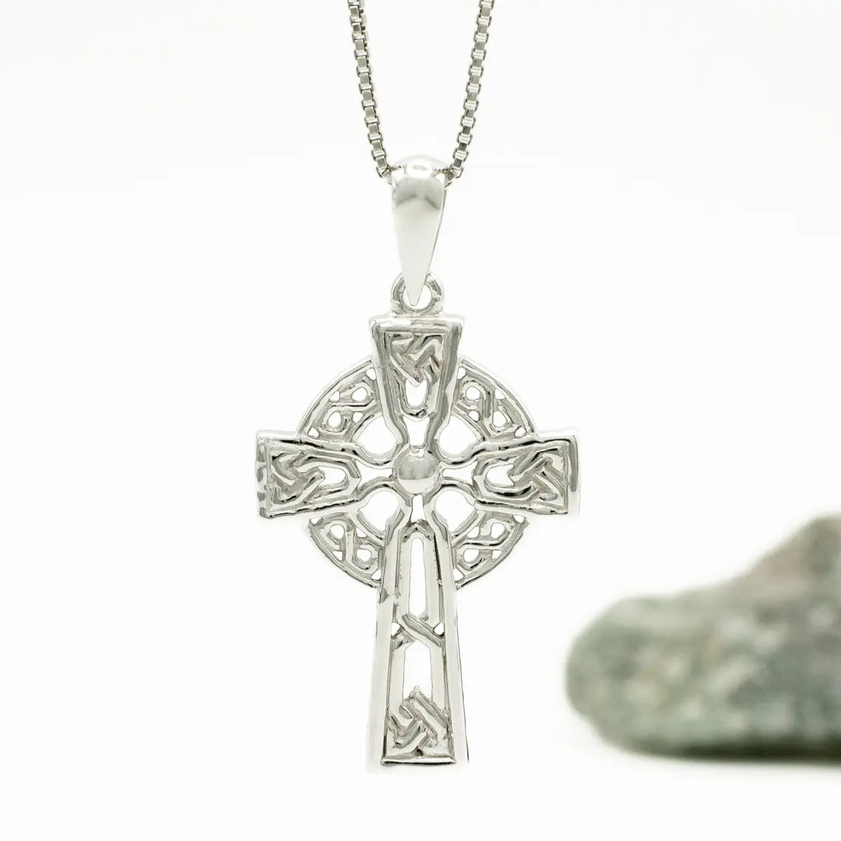 Filigree Celtic Cross Pendant in Sterling Silver – view 4