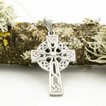 Filigree Celtic Cross Pendant in Sterling Silver