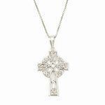 Filigree Celtic Cross Pendant in Sterling Silver