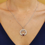 Birthstone Family Claddagh Pendant