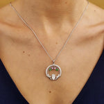 Birthstone Family Claddagh Pendant