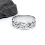 Gents Silver Celtic Knot Wedding Ring