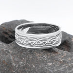 Gents Silver Celtic Knot Wedding Ring