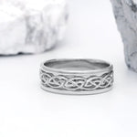 Gents Silver Celtic Knot Wedding Ring