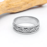 Gents Silver Celtic Knot Wedding Ring