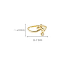 Gold and Lab-Diamond Shamrock Ring