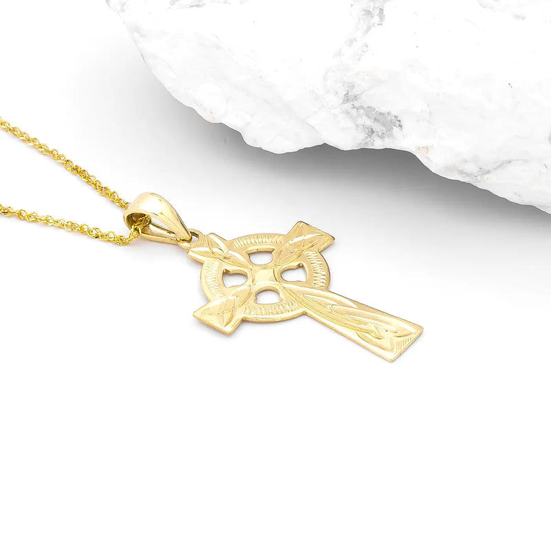 Gold Celtic Cross Pendant